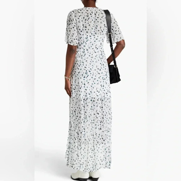 NWT - Rag & Bone Tamar Floral Maxi Dress Women SIZE 6 White sheer mesh viscose - Picture 8 of 8